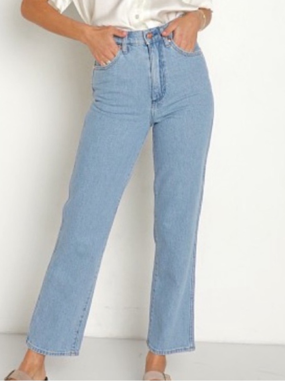 Wrangler 25 x 28 Jeans Wild West 603 High Rise Straight Earthwash Blue NWT